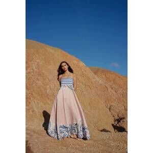 NEW PEEKSKILL dream maxi dress in blue, pink